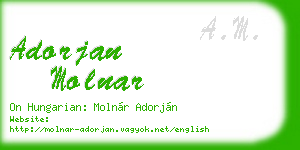 adorjan molnar business card